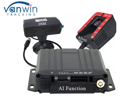 Conductor móvil dual Fatigue Monitor System de la tarjeta MDVR 1080P 4G GPS AI DVR de 4CH SD