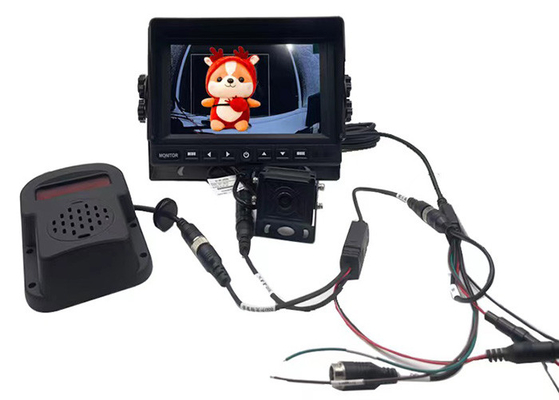 1080P HD BSD Detección de punto ciego Ayuda AI Cámara Sonido y alarma de luz con monitor de 7 pulgadas