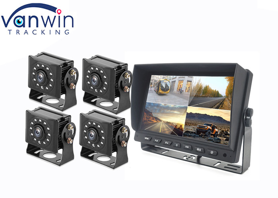 7 pulgadas 9 pulgadas 10 pulgadas AHD TFT monitor de coche incorporado en DVR para 4 cámaras sistema