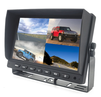 4 pantalla dividida DVR AHD TFT del monitor resistente del coche del canal para el camión Van Bus