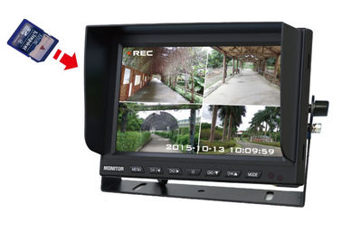 12-24V 4 LCD partido 7 monitor del coche de 9 Digitaces TFT de la pulgada con la visera, tarjeta de 32GB SD