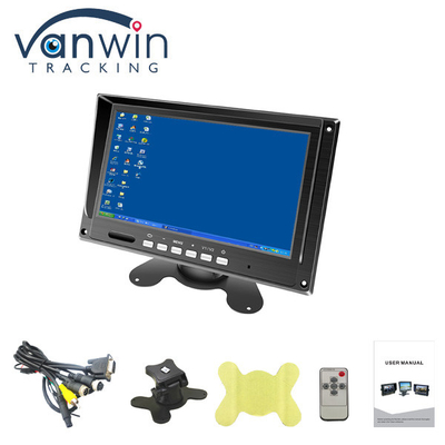 7 pulgadas de pantalla TFT pantalla LCD color de monitoreo de coche con VGA, entrada AV para MDVR