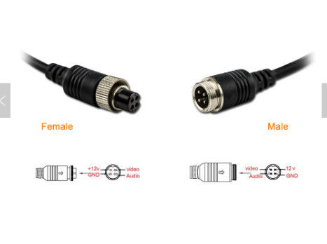 Adaptador de cable M12 de 4 pin para conector de cámara de CCTV de cable de división Y de sexo masculino a masculino / femenino