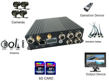 supervisión digital del sistema 24/7 del video MDVR del taxi del coche de 4CH SD 4G con el router de WIFI