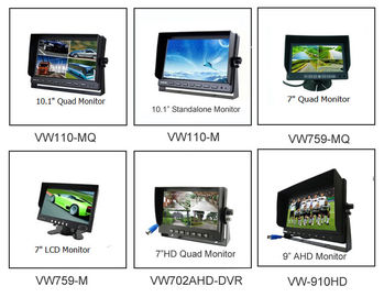 Canales partidos del monitor LCD TFT 4 del coche del patio con la grabación de vídeo incorporada de DVR