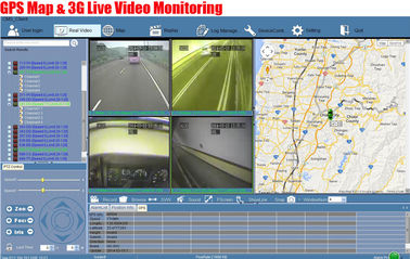 Seguimiento de GPS del coche de Digitaces de la cámara del sistema 4 del contador del pasajero del autobús de la cámara DVR del vehículo de HDD 3G