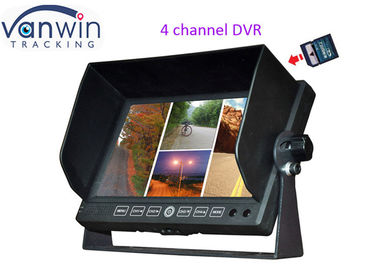 El coche 7 avanza lentamente 4CH imagen del patio de la grabación del monitor LCD TFT DVR con la ayuda 32G