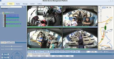 4CH CCTV GPS DVR móvil, disco duro de la caja negra DVR 1TB del coche para la seguridad