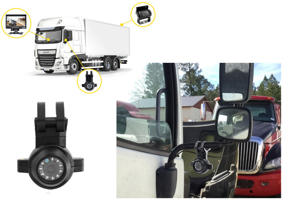 12V / cámara de Front Side View Night Vision de la prenda impermeable de la cámara de seguridad del coche 24V para el camión
