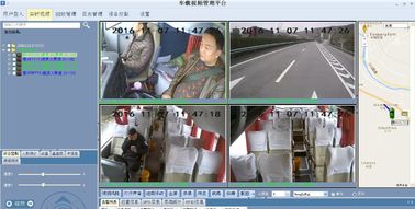 La cámara de vigilancia DVR del CCTV del coche DVR HDD 3G de RS232 720P ató con alambre el sistema