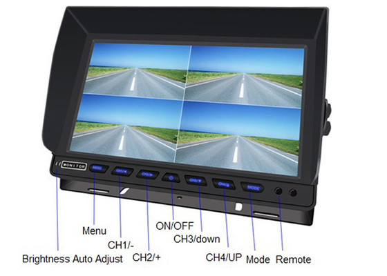 10.1 pulgadas 1080P AHD TFT Monitoreo de automóviles Sistema de visión trasera HD a prueba de agua