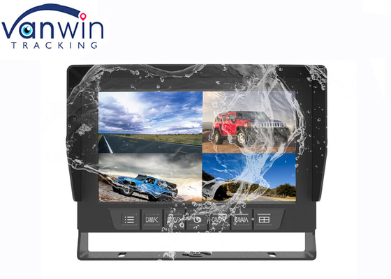 7 pulgadas 4 divisiones AHD HD impermeable TFT monitoreo de automóviles sistema de visión trasera con marco en forma de U