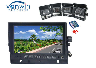 9 pulgadas todas en un monitor del tft del coche de DVR, monitor LCD del tft del coche con la registración de las cámaras 4ch