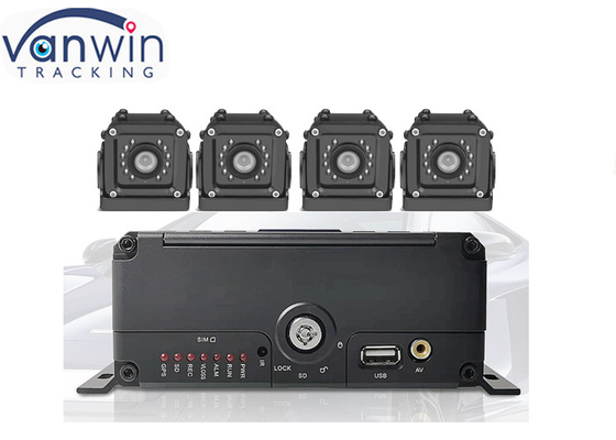 4 canales HDD DVR móvil Sistema de vigilancia de vehículos de transmisión de vídeo en vivo