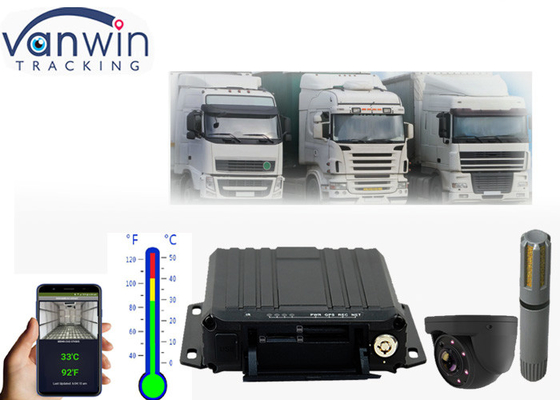 Solución de seguimiento de GPS 4G Video en línea Tarjeta SD DVR móvil Solución de seguimiento de temperatura para camiones refrigerados