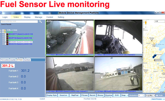 1080P HD sistema de CCTV móvil DVR con sensor de combustible Sistema de seguimiento de la flota