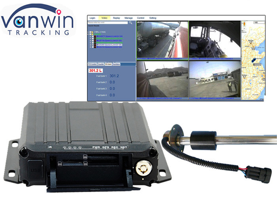 supervisión móvil del combustible de la gestión de la flota de la tarjeta DVR de 1080P 4G Live Video Streaming Dual SD
