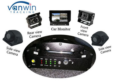 Vehículo del VPN que sigue el coche móvil DVR móvil del sistema de vídeo 3G DVR GPS con 4 cámaras de HD