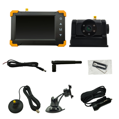 2.4G 5 pulgadas de monitor inalámbrico de la cámara del remolque Mini coche Kit de monitor LCD medidor, Batería incorporada
