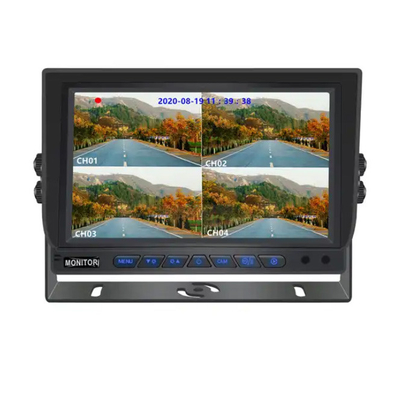 Pantalla LCD AHD de 7 pulgadas Cuatro canales Tarjeta SD AHD Vehículo Monitor de automóvil LCD Con cámaras 1080P