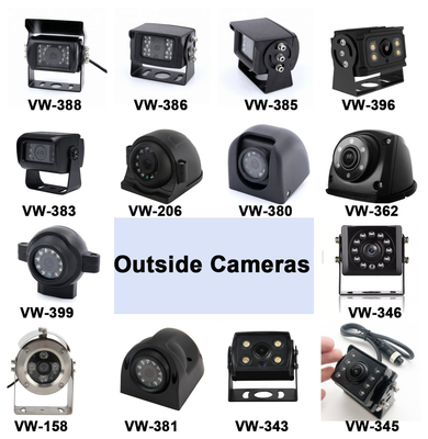 Pantalla LCD AHD de 7 pulgadas Cuatro canales Tarjeta SD AHD Vehículo Monitor de automóvil LCD Con cámaras 1080P