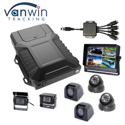 4G NVR móvil 1080P AHD DVR de coche 8CH HDD + SD Card WIFI GPS con cámaras IP