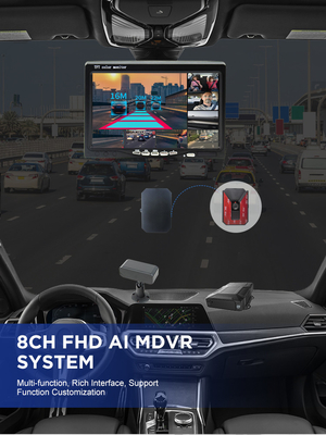 AHD Seguridad del vehículo ADAS 8CH Sistema de grabación de vídeo con WiFi 4G GPS AI MDVR