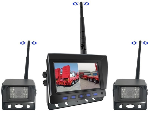 AHD Digital inalámbrico para automóviles con cámara de respaldo de retroceso Kit de montacargas Camión furgón Van Sistema de monitoreo de automóviles TFT inalámbrico