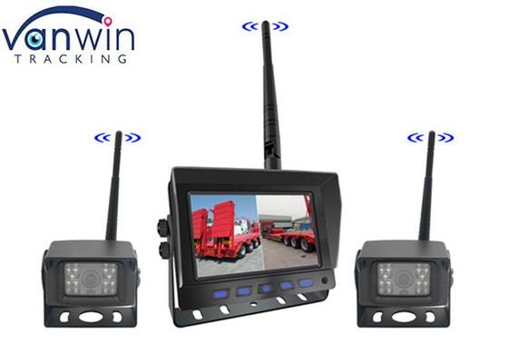 AHD Digital inalámbrico para automóviles con cámara de respaldo de retroceso Kit de montacargas Camión furgón Van Sistema de monitoreo de automóviles TFT inalámbrico