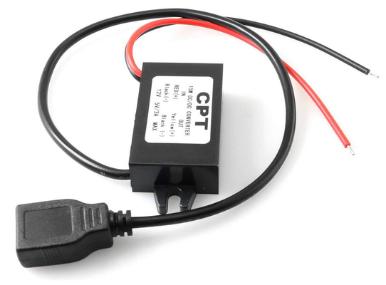 Conversor de corriente continua Módulo Buck 12V a USB 5V 3A Conversor de corriente continua a corriente continua Adaptador para automóviles