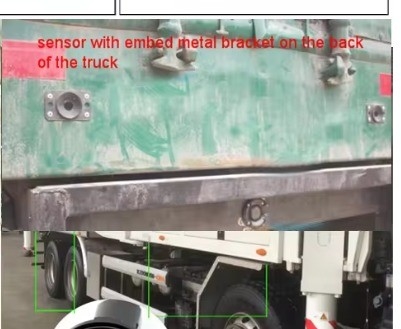 0.4-5m Sistema de radar anti-colisión de detección con pantalla LED grande y alarma de pitido