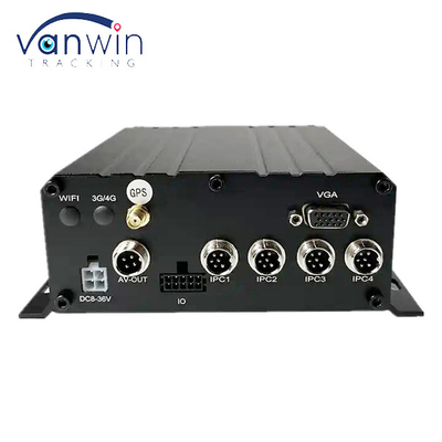 4CH MNVR con soporte HDD SSD 4G GPS WiFi para el monitoreo remoto de la red de vehículos de camiones y autobuses
