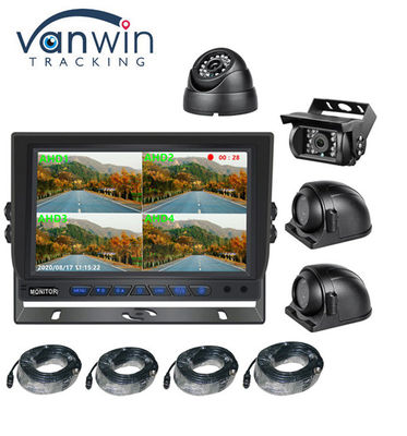9 pulgadas AHD Car HD Screen Bus Seguridad Ahd 960P Quad View Monitor de coche para camión remolque