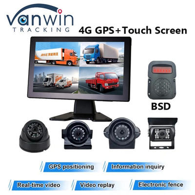 Máquina de grabación de tarjetas SD montadas en automóviles 4G con monitoreo de 4 canales y posicionamiento GPS