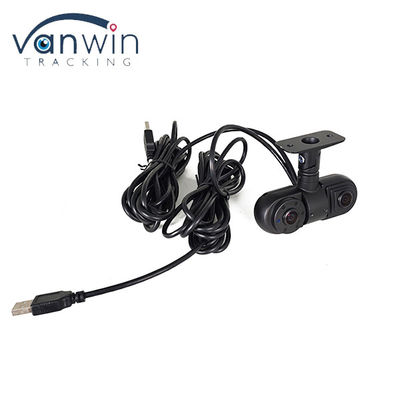 Autobús Dual lente gran angular 2CH 1080P HD dentro de la cámara delantera del automóvil usb con sensor CMOS / CCD