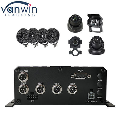 HD 1080P H.264 4 canales DVR móvil GPS WIFI Registrador de vehículos de autobuses