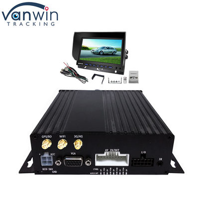 GPS 1080P HD 4CH DVR móvil Tarjeta SD Samrt WIFI Autobús Vehículo Grabador de vídeo digital