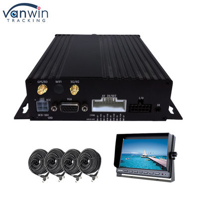 GPS 1080P HD 4CH DVR móvil Tarjeta SD Samrt WIFI Autobús Vehículo Grabador de vídeo digital