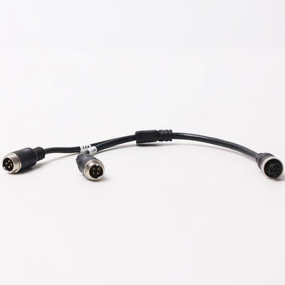 Cables de adaptación de aviación de 6 pines femenino a doble 4P masculino para el sistema de seguridad del vehículo