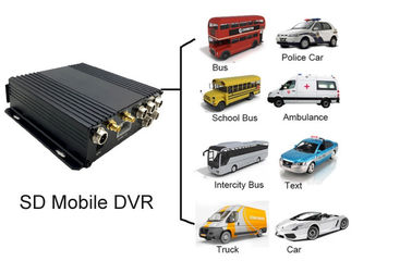 supervisión en tiempo real móvil AHD compatible de la pista 3G del vehículo DVR GPS de 4CH 720P y cámara análoga