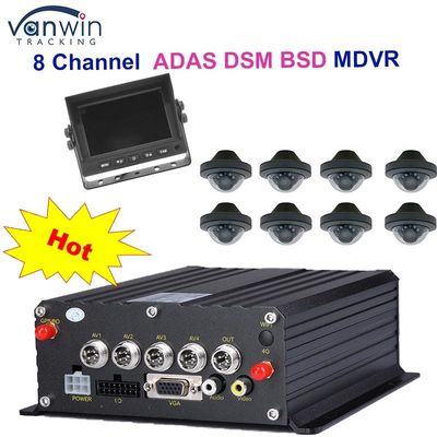 1080P H265 Dual SD Card 8 canales DVR móvil con HDD Max 2TB para taxis camiones camionetas