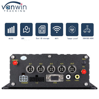 4G GPS WIFI Tarjeta SD doble 4 canales MDVR 1080P HDD DVR de inteligencia artificial para autobuses