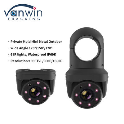 Mini AHD 6 luces IR IP69K cámara de domo de coche a prueba de agua para camión autobús con supervisión nocturna