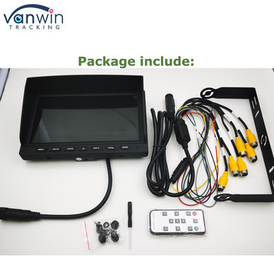 7 pulgadas en tiempo real GPS 4G AHD 4CH Monitor TFT Monitor de coche