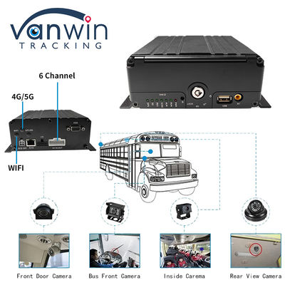 4G 6 Canal H. 265 HDD DVR móvil para automóviles
