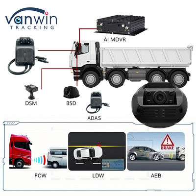 MINI 2CH 4CH 4G Dual Lens AI Dash Cam con ADAS DMS 4G GPS para camiones y autobuses