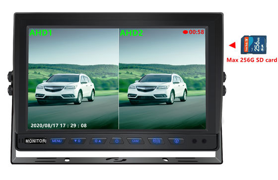 10.1 pulgadas AHD Cuadripation Monitor Pantalla de visualización de monitoreo a bordo