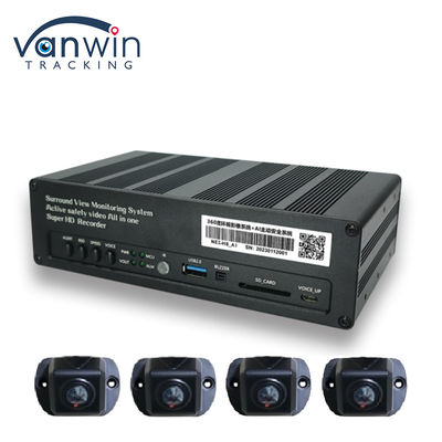 8 CH 4G 360 Visión panorámica MDVR con AI ADAS DSM BSD Visión panorámica Sistema de cámara DVR de automóviles