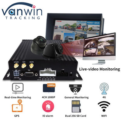 4CH doble tarjeta SD GPS MDVR cámara con 4G WiFi DVR móvil sistema de seguridad de autobuses escolares