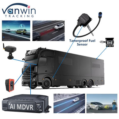 H.265 8CH HDD DVR móvil de conducción avanzada DSM ADAS BSD AI Sistema de monitoreo de sensores peatonales